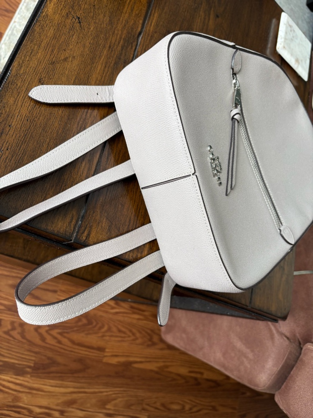 Coach Mini Backpack – Pebbled Leather – Light Taupe/Gray – Like New - Picture 5 of 5